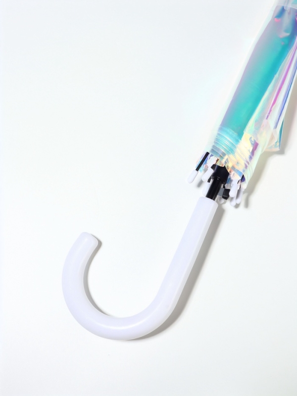 Зонт-трость п/авт R50/58 8сп ПВХ ГОЛОГРАФИЯ ручка-крюк