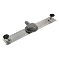 Трап ZEIN engr, c флaнцeм свободного вращ 360&deg;, 7*60 см, d=40/50 мм, нерж сталь, сатин