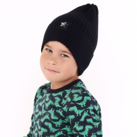 Шапка детская, цвет черный, размер 48-52 Шапка детская, цвет черный, размер 48-52