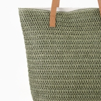 Сумка пляжная Одноцвет, 47*14*35, отд на молнии, подкладка, зеленый