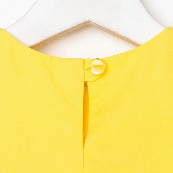 Платье детское с рюшей KAFTAN, р. 32 (110-116), желтый Платье детское с рюшей KAFTAN, р. 32 (110-116), желтый