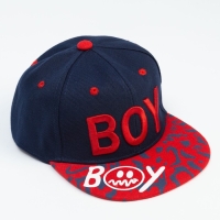 Кепка детская MINAKU BOY, чёрный/красный, размер 52-54 Кепка детская MINAKU BOY, чёрный/красный, размер 52-54