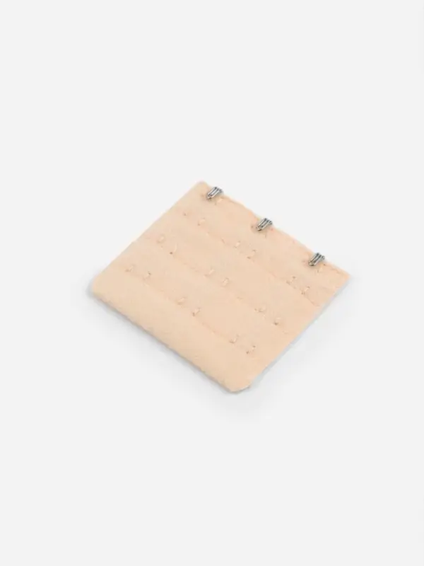 Застёжка для бюстгальтера, удлинитель, 3 ряда 3 крючка, 5&times;5.5 см, бежевая