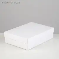 Коробка картонная без окна, белый, 21 х 15 х 5 см