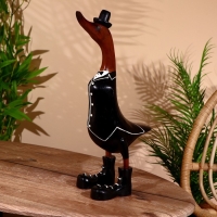 Сувенир "Утка в костюме" дерево 45 см