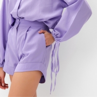 Комплект женский (блузка, шорты) MINAKU: Casual Collection цвет сиреневый, размер 46 Комплект женский (блузка, шорты) MINAKU: Casual Collection цвет сиреневый, размер 46