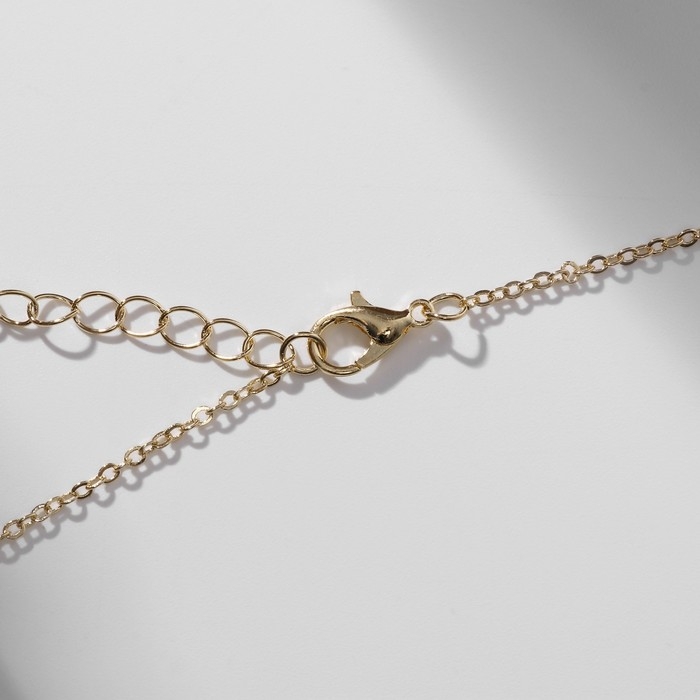 Кулон &laquo;Прелесть&raquo; роза, цветной красно-белый в золоте, 40 см