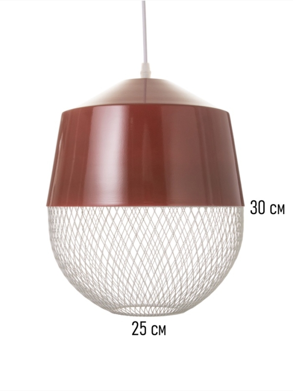 Светильник Lisa 1х40Вт Е27 бордовый  26х26х32см