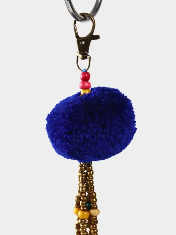 Брелок плетеный, 22 см, цв. синий