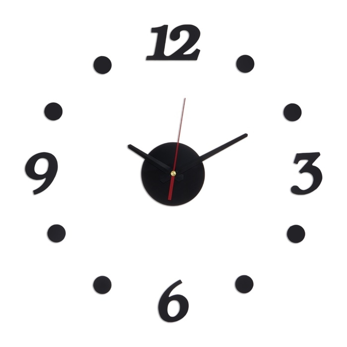 Часы настенные интерьерные, 3d, бесшумные, наклейка, большие, d-40 см