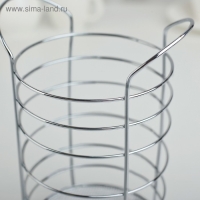 Сушилка для столовых приборов Доляна, 10&times;10&times;18 см, цвет хром