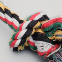 Игрушка канатная "2 узла" большая, 100 г, микс цветов Игрушка канатная "2 узла" большая, 100 г, микс цветов