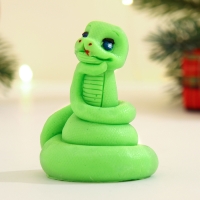 Новый год. Символ 2025. Фигурное мыло "Змейка Ёлочка" зеленое, 60г Новый год. Символ 2025. Фигурное мыло "Змейка Ёлочка" зеленое, 60г