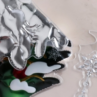 Наклейки на окна "Новогодние" елка, зеленый тон, 38х30 см Наклейки на окна "Новогодние" елка, зеленый тон, 38х30 см