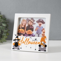 Фоторамка пластик 10х15 см "Счастливого Хэллоуина" белая 1х17,7х18 см