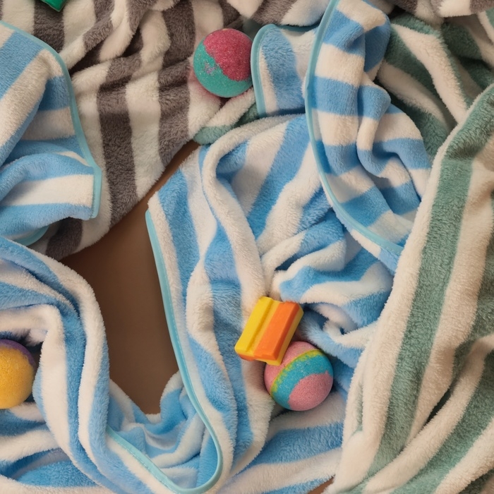 Полотенце банное Этель Полотенце банное Этель "Полосы", цв. мятный, 70х140 см, 100% п/э, 240 г/м2