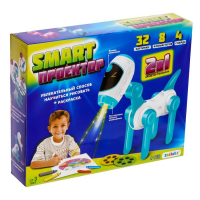 Проектор-лампа для рисования &laquo;Космическая собачка&raquo;, 4 слайда, 32 картинки, 8 фломастеров, МИКС