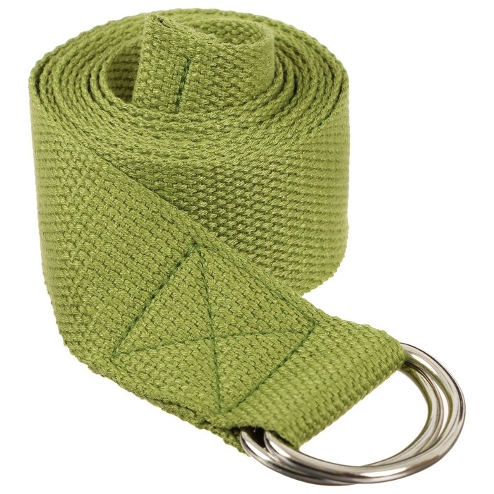 Ремень для йоги Sangh, 180&times;4 см, цвет зелёный