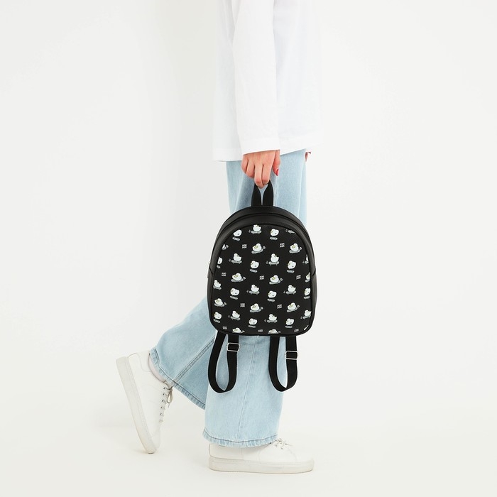 Рюкзак детский для девочки из искусственной кожи &laquo;Утёнок на скейте&raquo; 27х23х10 см