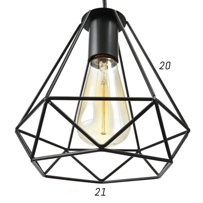 Светильник BayerLux Подвес Светильник BayerLux Подвес "Лофт" 1x40Вт E27 черный 20х20х120 см