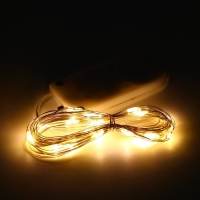 Светодиодная лента для воздушного шара, гирлянда, 2 метра, батарейка, цвет жёлтый