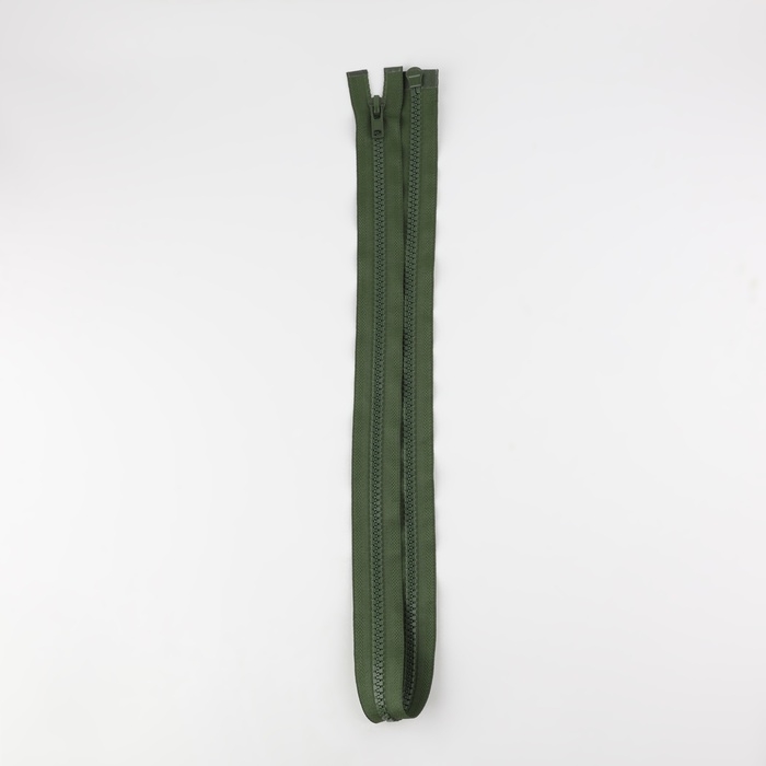 Молния &laquo;Трактор&raquo;, №8, разъёмная, 2 замка, замки автомат, 100 см, цвет хаки