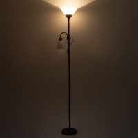 Торшер "Тренд 2" 1х40Вт Е27+1хЕ27 40Вт черный 22х22х180 см.