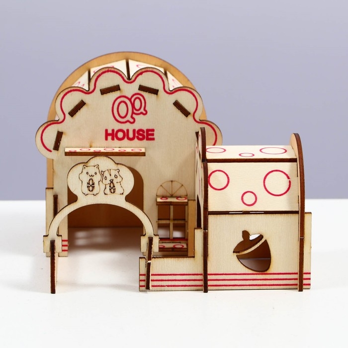 Комплекс-площадка для грызунов,14 х 13 х 10.5 см, фанера Комплекс-площадка для грызунов,14 х 13 х 10.5 см, фанера