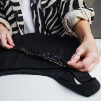 Тесьма декоративная &laquo;Твидовая&raquo;, односторонняя, 35 мм, 5 &plusmn; 0,5 м, цвет чёрный