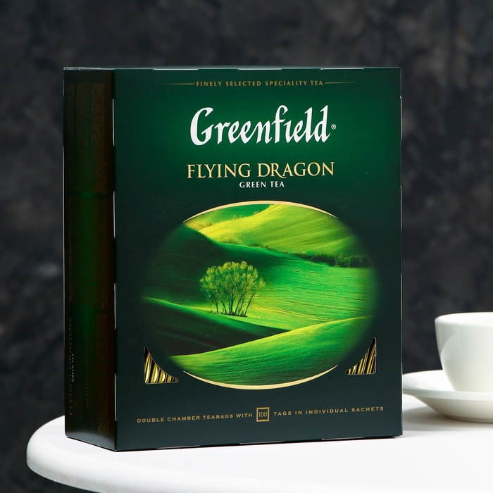 Чай зеленый Greenfield Flying Dragon, 100 пакетиков*2 г Чай зеленый Greenfield Flying Dragon, 100 пакетиков*2 г
