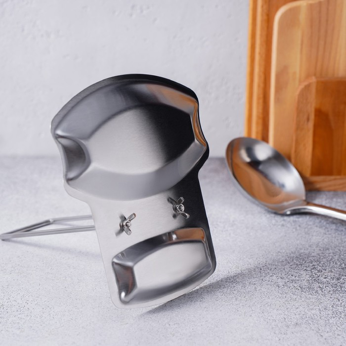 Подставка для крышки и ложки из нержавеющей стали, 19,5&times;16 см