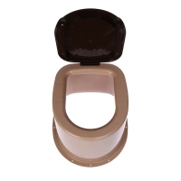 Туалет дачный, h = 58 см, без дна, с отверстиями для крепления к полу, бежевый