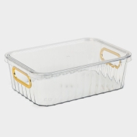 Контейнер для хранения с крышкой &laquo;Грани&raquo;, 25,5&times;18&times;8 см, цвет МИКС