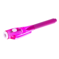 Ручка для рисования светом &laquo;Весёлая школа&raquo;, с чернилами и фонариком, МИКС