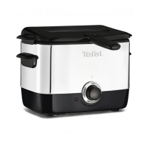 Фритюрница Tefal FF 220015, 1000 Вт, 1 л, до 190&deg;C, серебристо-чёрная