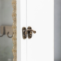 Ключница дерево 7 крючков "Дом. Узоры. Ключ" белая с золотом 22х8х30 см Ключница дерево 7 крючков "Дом. Узоры. Ключ" белая с золотом 22х8х30 см