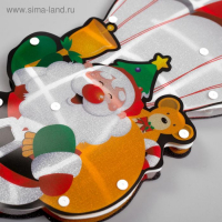 Светодиодная фигура &laquo;Дед Мороз на парашюте&raquo; 19 &times; 42 см, пластик, 220 В, свечение мульти (RG/RB)