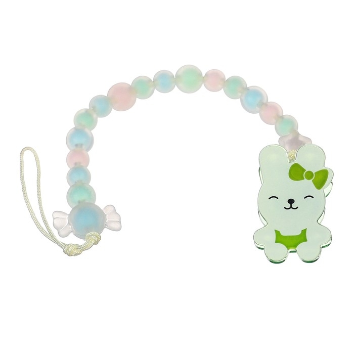 Держатель для соски - пустышки &laquo;Зайка&raquo;, цвет зеленый