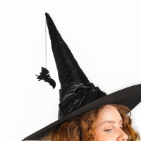 Карнавальная шляпа &laquo;Чёрная&raquo;, драпированная, с летучей мышью, р. 56 &ndash; 58
