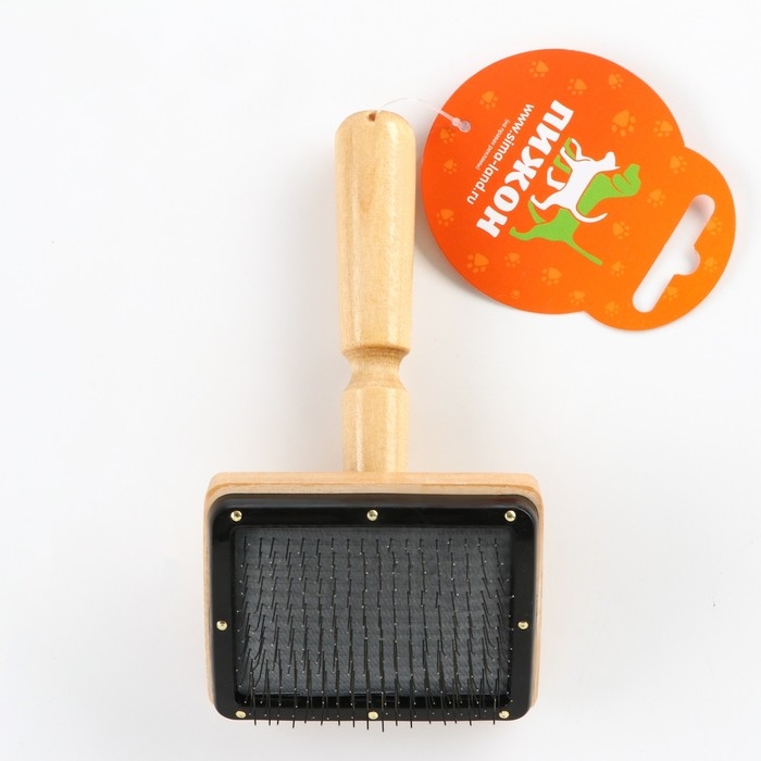 Щётка - пуходёрка деревянная "Премиум", основание 80 х 60 мм