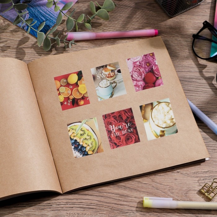 Наклейки-стикеры, набор,&laquo;Цветы&raquo;, 6 х 7 см, 50 шт