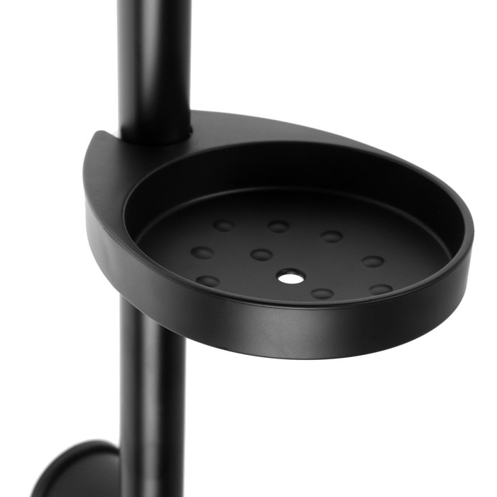 Душевая стойка ZEIN F01, с мыльницей и держателем, черная Душевая стойка ZEIN F01, с мыльницей и держателем, черная