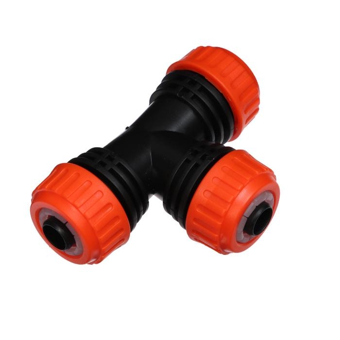 Соединитель Т-образный, муфта, 1/2" (12 мм) &mdash; 1/2" (12 мм) &mdash; 1/2" (12 мм), пластик