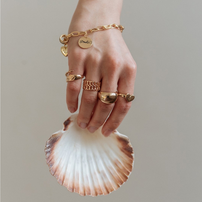 Браслет металл &laquo;Улыбнись&raquo;, цвет золото, 19 размер