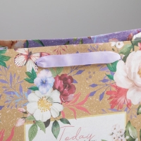 Пакет подарочный крафтовый горизонтальный, упаковка, &laquo;Today&raquo;, ML 27 х 23 х 11.5 см