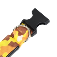 Ошейник с подсветкой Милитари 3 режима свечения размер L, ОШ 48-60 х 2,5 см жёлтый Ошейник с подсветкой Милитари 3 режима свечения размер L, ОШ 48-60 х 2,5 см жёлтый