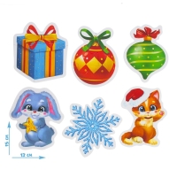 Макси-пазлы &laquo;Украшаем ёлочку&raquo;, 6 пазлов, 15 деталей