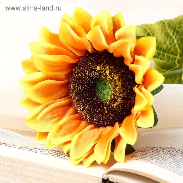 Цветок искусственный Цветок искусственный "Пышный подсолнух" 13х55 см