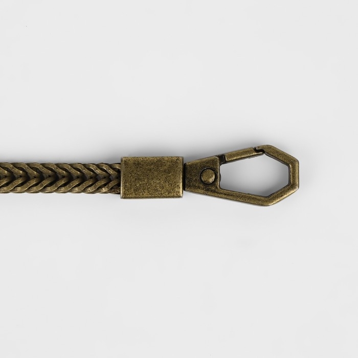 Цепочка для сумки, с карабинами, d = 6 мм, 60 см, цвет бронзовый Цепочка для сумки, с карабинами, d = 6 мм, 60 см, цвет бронзовый