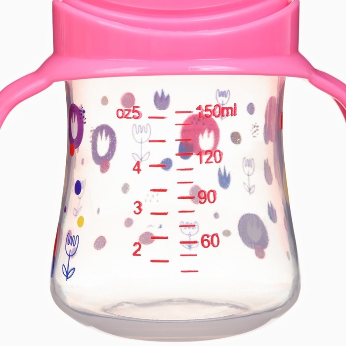 Бутылочка для кормления &Oslash;50мм ШГ, +0мес., 150мл, цвет розовый